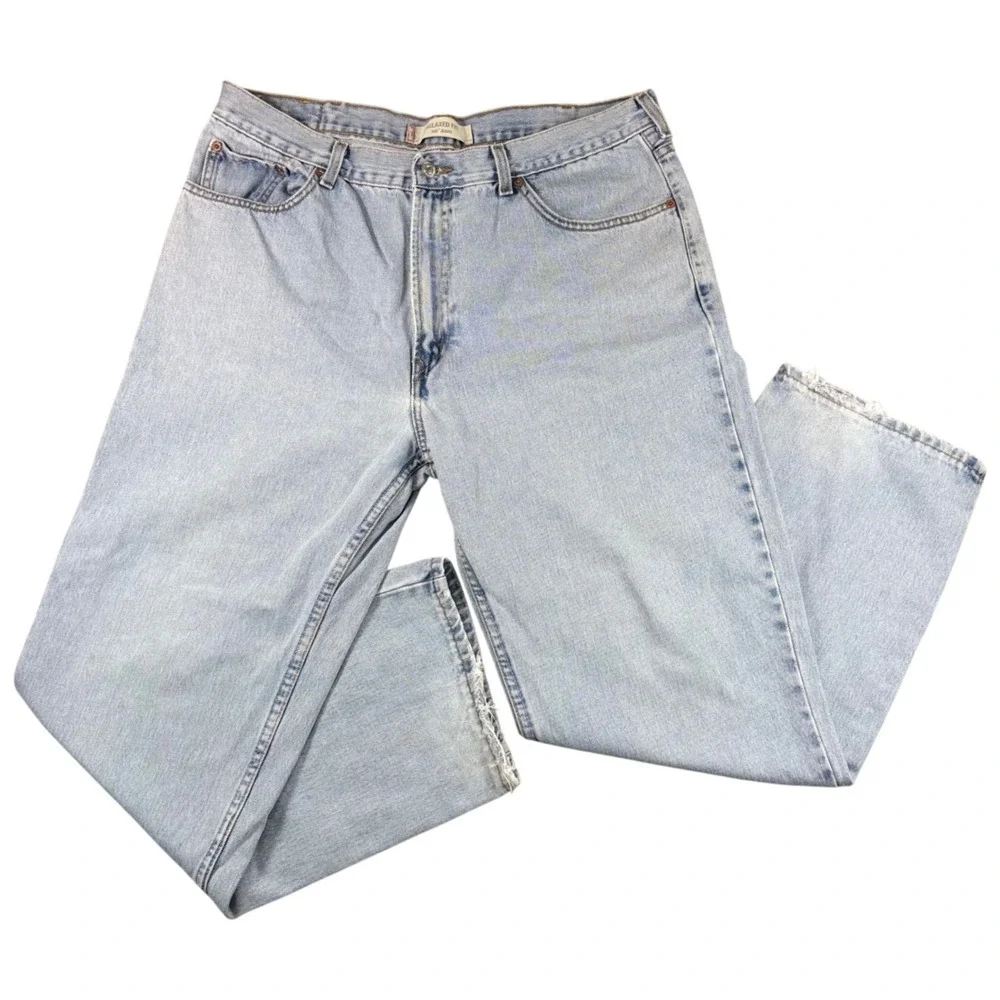 Levis Jeans 550 Relaxed Fit Mens‎ W40 L32 Light Wash Blue Cotton Denim Y2K 90s